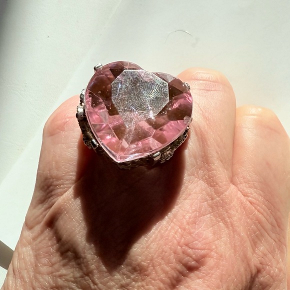 💖 You have a BIG heart! 💘 Silver Tone Ring - Picture 3 of 10